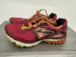 Brooks Ravenna 5 Women's Running Shoes Size 8 B Pink Coral Lime Neon Athletic